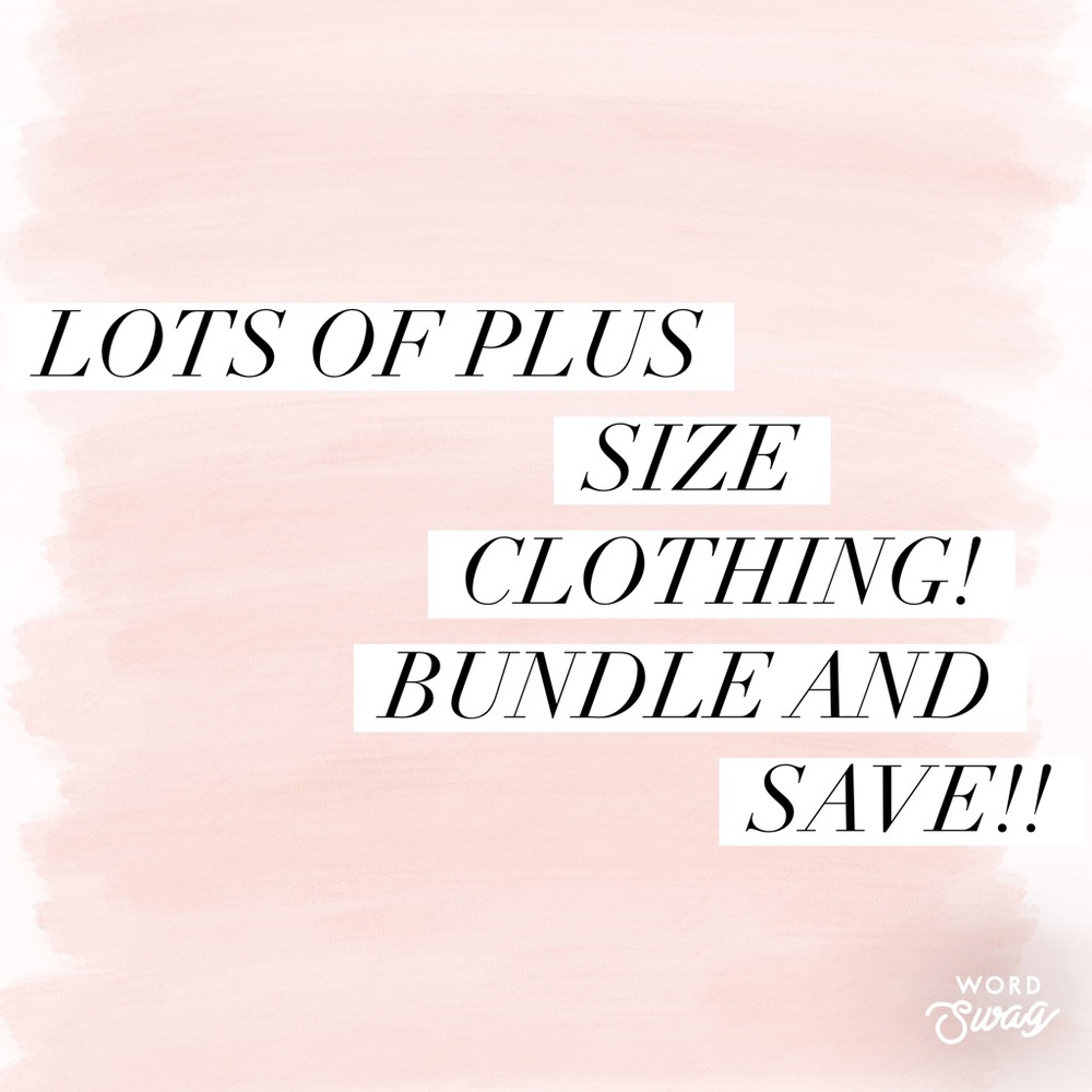 Plus size clothes from smoke free home.
